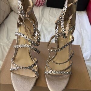 Jessica Simpson Silver Strappy Heels